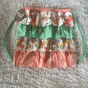 NWT Matilda Jane Dream Chasers In the Ruffles drawstring backpack bag.